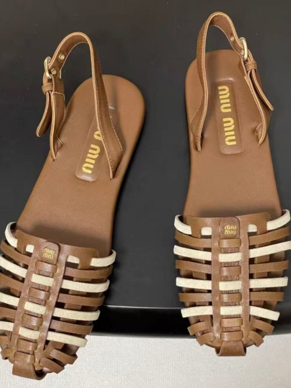 Miu Miu Woven Fisherman Sandals